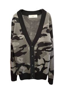 ★RARE Japanese Label Y2K AKM Knit Cardigan Camouflage share spirit LGB goa kmrii 14th addiction ifsixwasnine ニット カーディガン