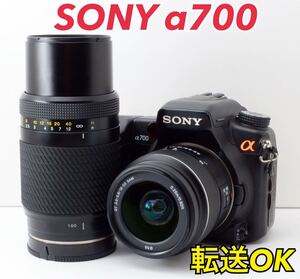 ★SONY α700★カッコイイ外観●転送OK●人気ミドル機●Wズームレンズ 1ヶ月動作補償あり！