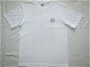 ★古着 美品 2020年 UNIQLO ユニクロ マンガ UT(半袖) アニメ 鬼滅の刃 Tシャツ S 白 バックプリント 日輪刀 鍔 竈門炭治郎 竈門禰豆子★