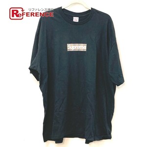 Supreme シュプリーム バーバリー チェック ボックスロゴ アパレル トップス 半袖Ｔシャツ コットン ブラック メンズ【中古】新品同様