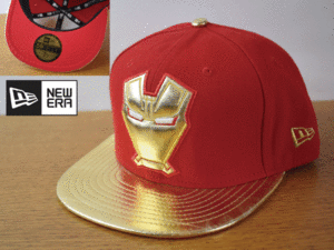 B163《未使用品》NEW ERA ニューエラ 59FIFTY【7-1/2 - 59.6cm】MARVEL AVENGERS IRON MAN 3 フラット 帽子 キャップ USモデル