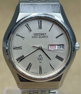 1円スタート SEIKO セイコー 腕時計 KING QUARTZ キングクォーツ 0853-8005 クォーツ デイデイト メンズ メンズウォッチ 