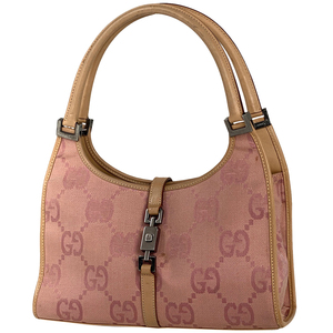 グッチ GUCCI ジャッキーライン ショルダーバッグ ハンドバッグ ショルダーバッグ GGキャンバス ピンク 0021068 レディース 【中古】