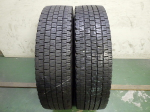 L16185-ダンロップ SP081 225/80R17.5 123/122L 中古 2本セット スタッドレスタイヤ