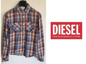 定価27,500円 DIESEL ディーゼル コットンチェック ロゴ刺繍シャツ jogg KROOLEY STRUKT SLEENKER デニム