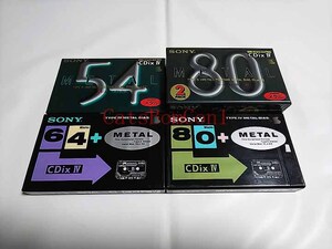 カセットテープ SONY メタル 計5巻 CDiX Ⅳ 54分 64分 80分 [未開封] 日本製 C-80CDX4 2C-80CDX4C C-64CDX4 C-54CDX4C