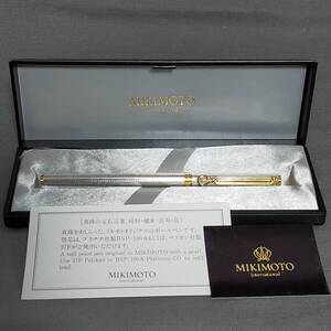 ▲　12/19　282424　MIKIMOTO　ミキモト　ボールペン　ケース付き　パール　筆記用具　真珠　文房具