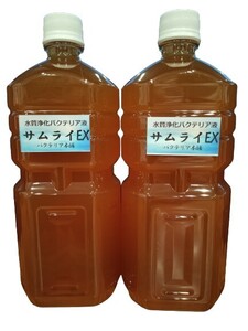 【バクテリア本舗】サムライEX（2L）水質浄化バクテリア液　PSB/バチルス菌効果～らんちゅう,金魚,錦鯉,めだか,シュリンプ,熱帯魚,海水魚～