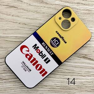 キヤノン ウィリアムズ ルノー iPhone 14 ケース F1 Williams FW14 キャノン マンセル パトレーゼ セナ スマホ