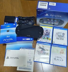 【USED】 SONY PSVita(PCH-2000)Black VALUE PACK+etc