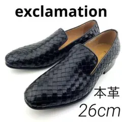 K067新品exclamation本革イントレオペラシューズ26㌢BLK♂