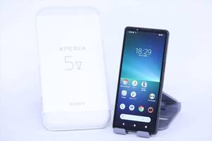 1円～ スマートフォン SIMフリー 有機EL 4K液晶 ブラック Xperia 5 V XQ-DE44 Snapdragon 8 Gen2 RAM8GB 256GB 6.1インチ