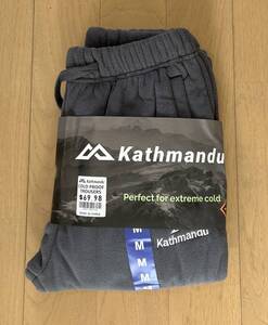 新品5073 ニュージーランドKathmandu　裏地起毛-30度対応インナーパンツ　青灰M