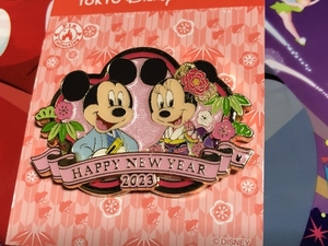 ディズニー　2023年　新年　ピンバッジ／ＴＤＲ／ミッキー　ミニー