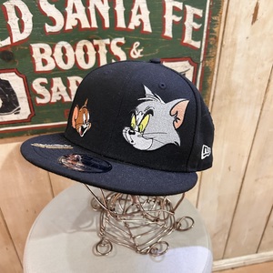 完売品 NEW ERA / ニューエラ トムとジェリーコラボキャップ 帽子 9FIFTY ブラック TOM AND JERRY USED 