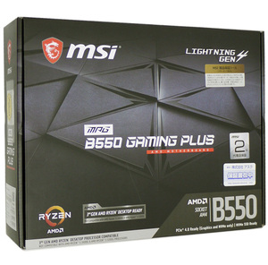 【中古】MSI製 ATXマザーボード MPG B550 GAMING PLUS SocketAM4 元箱あり [管理:1050017878]