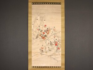 【伝来】納涼特集 sh7654 川床納涼人物図 風俗画 浮世絵