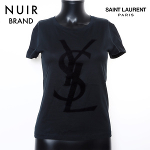 イヴ・サンローラン YVES SAINT LAURENT 半袖Ｔシャツ イヴ・サンローラン ロゴ ブラック