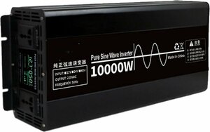 純粋な正弦波インバーター ピーク 10000W、5000W 連続電源インバーター 12V/24V/48V から 110V/220V、電源電圧トランス、LCD ディスプレイ,