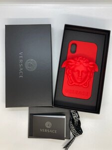 キングラム[41]【送料無料】美品 Versace ヴェルサーチ メデューサ アイフォンX iphoneX シリコンゴム 携帯 カバー スマホケース 中古　ウ