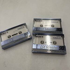 C1168 Y SONY ソニー カセットテープ UX master 未開封 90分 3本 後期購入品 レア