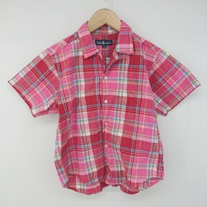 ◇ RALPH LAUREN ラルフローレン キッズ 子供服 チェック 半袖 シャツ サイズ140 ピンク レッド系 マルチ メンズ P