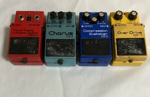 【ジャンク】 BOSS ボス Over Drive OD-1 / Compression Sustainer CS-2 / Chorus CE-3 / エフェクター PSM-5 【商品説明必読】 