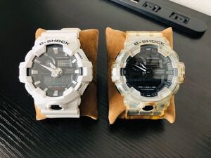 GA-700SKE-7AJF + GA-700-7AJF G-SHOCK 2本セットCASIO ジーショック ホワイト スケルトン