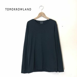 1S1729-T◆TOMORROWLAND トゥモローランド ロングスリーブTシャツ クルーネック 無地◆sizeM ブラック メンズ トップス コットン