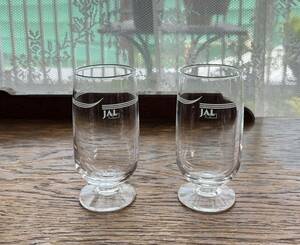 JAL 日本航空 グラス リキュールグラス 2客 ビールグラス ビジネスクラス 非売品 1990年代