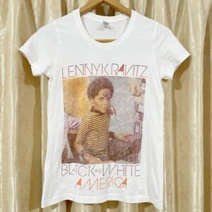 レニークラヴィッツTシャツ サイズXS ホワイト BlackAndWhiteAmerica コンサート購入 