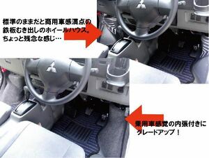 ミニキャブ クリッパー (NV100クリッパー) ミニキャブミーブ 用ホイールハウストリム U61V U62V U68V U71V U72V U61T U71T