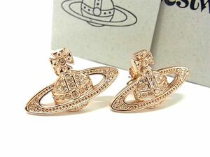 1円 ■極美品■ Vivienne Westwood ヴィヴィアンウエストウッド バスレリーフ ピアス アクセサリー レディース ピンクゴールド系 FB7668