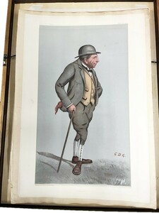 掘り出し物　希少　英国　リトグラフ　VANITY FAIR Vincent Brooks Day＆Son Lith　Dec31,1903　Charlie　チャーリー　絵　額装入り