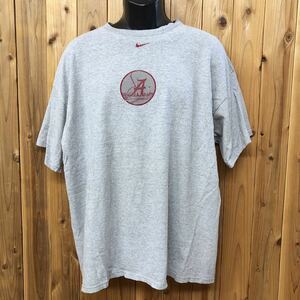 NIKE /ナイキ /メンズXL 半袖Tシャツ トップス グレー ROLLTIDE ALABAMA FOOTBALL プリントTシャツ ロゴT スポーツ アメカジ USA古着