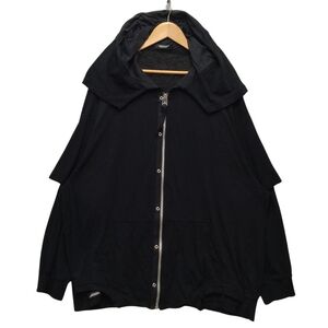 UNDERCOVER アンダーカバー 24SS 品番 UCID4804 TEE カスタム ハト×ZIP パーカー 薄手 ブラック サイズ2 正規品 / 35367