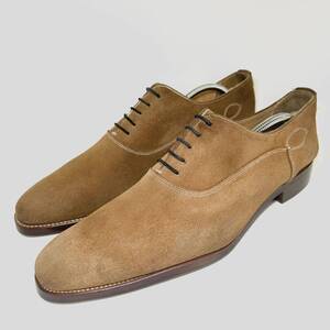 即決 /美品 /GRENSON/UK8/26.5cm/ブラウン系/スエード/メンズ/プレーントゥ/ヒールつま先交換済/カジュアル/英国製/カントリー/イギリス