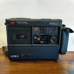 AIWA アイワ カセットラジオレコーダー　TPR-210 昭和レトロ 当時物　ラジオOK