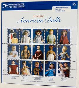 【未使用】切手　USA CLASSIC American Dolls $4.8 アンティーク　レトロ　ビンテージ　