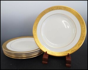 WEDGWOOD ASCOT アスコット 金彩プレート 6点 20.5cm ウェッジウッド 洋食器 皿 375a