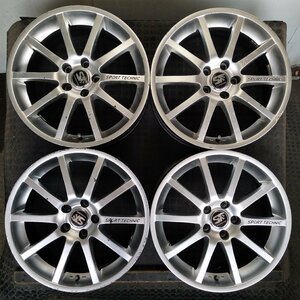 管理番号：Ｓ3-56【4本価格】【18x7.5J 5x112 ET+51 ハブ57】SPORT TECHNIC・ゴルフ アウディ等・店頭直接引取可能・下取り可能