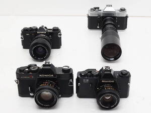 ★訳あり大特価★ MF ボディ＆レンズ 4台セット YASHICA / KONICA / OLYMPUS / MAMIYA #TA6461