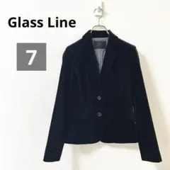 GLASS LINE グラスライン　テーラードジャケット　ベルベット　長袖　黒