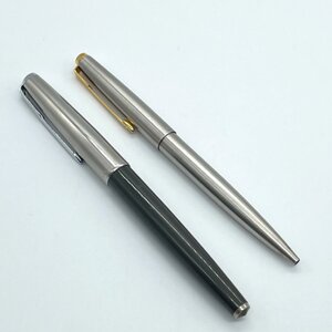 PARKER パーカー 万年筆＆ボールペン 2本セット 青インク ビンテージ made in USA 刻印入【道楽札幌】