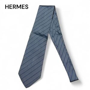 HERMES エルメス シルク ネクタイ ストライプ