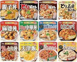 丸美屋 どんぶり ごはん付き 12種類 アソート セット ( 親子丼 麻婆丼 中華丼 ビビンバ とり丼 海鮮あんかけ 野菜あんかけ