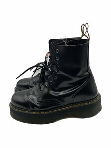 Dr.Martens◆JADON/サイドジップ/厚底 /レースアップブーツ/UK9/BLK/レザー