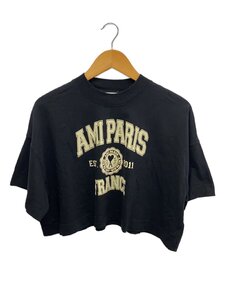 ami◆クロップドTシャツ/-/コットン/BLK/fts010.702