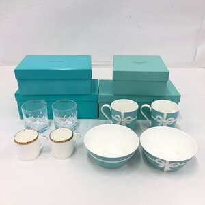 TIFFANY & Co. ティファニー 食器 ロックグラス/ゴールドバンド カップ/ブルーボックス マグカップ・ボウル おまとめ 箱入り【CLAY1001】