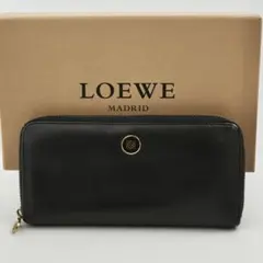 【未使用に近い】LOEWE アナグラム　アマソナ　ブランド金具　ロゴ　ラウンド